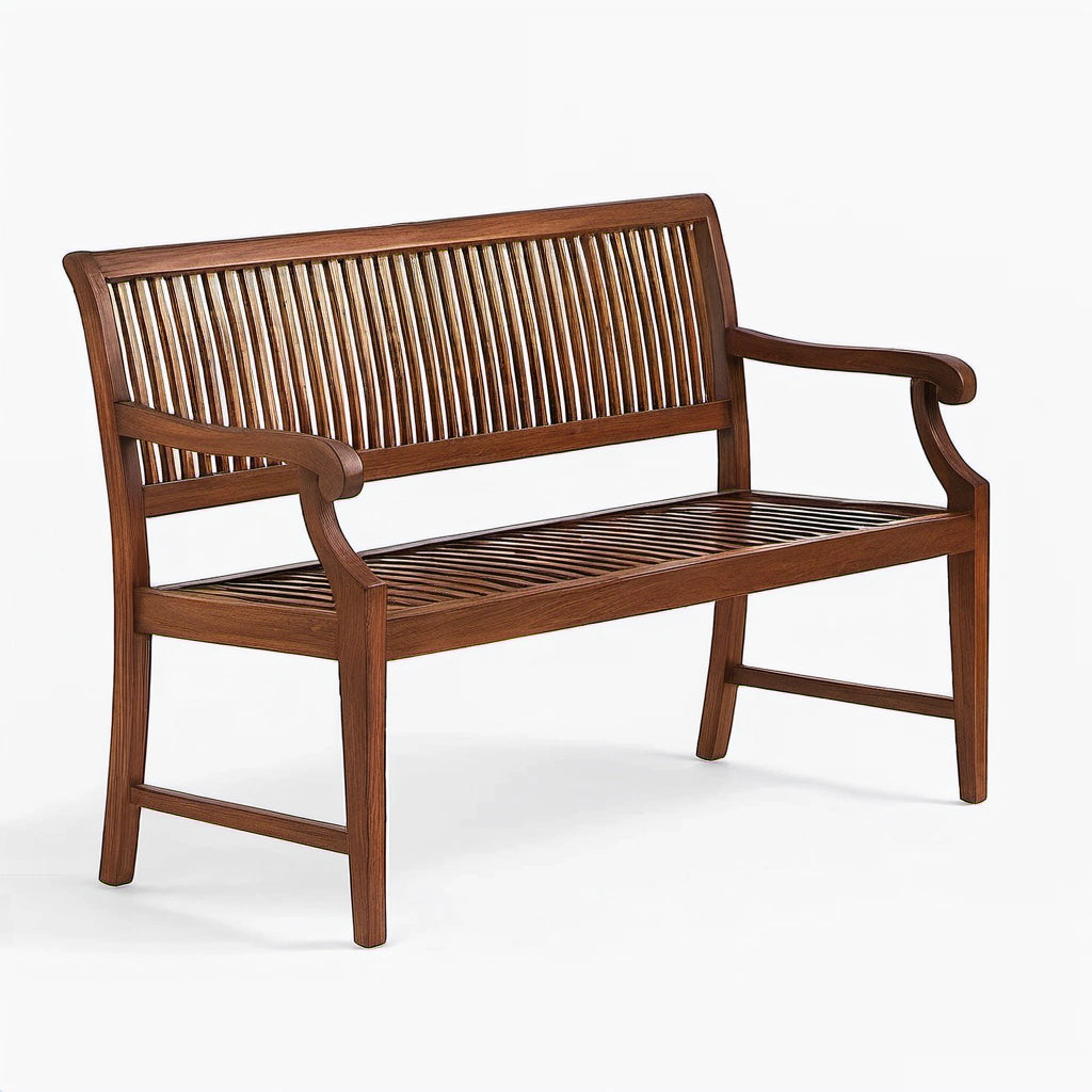 Gartenbank aus Teakholz Braun 120cm