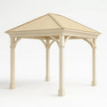 Holzpavillon Beige mit Dach 3m x 3m