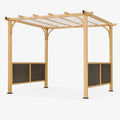 Aluminium Pergola mit Polyesterdach und Polyethylengeflecht
