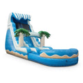 Aufblasbare PVC Wasserrutsche mit Palmen Blau/Weiß