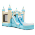 Aufblasbare Hüpfburg Kinder Blau Weiß, PVC, 400x300x250 cm