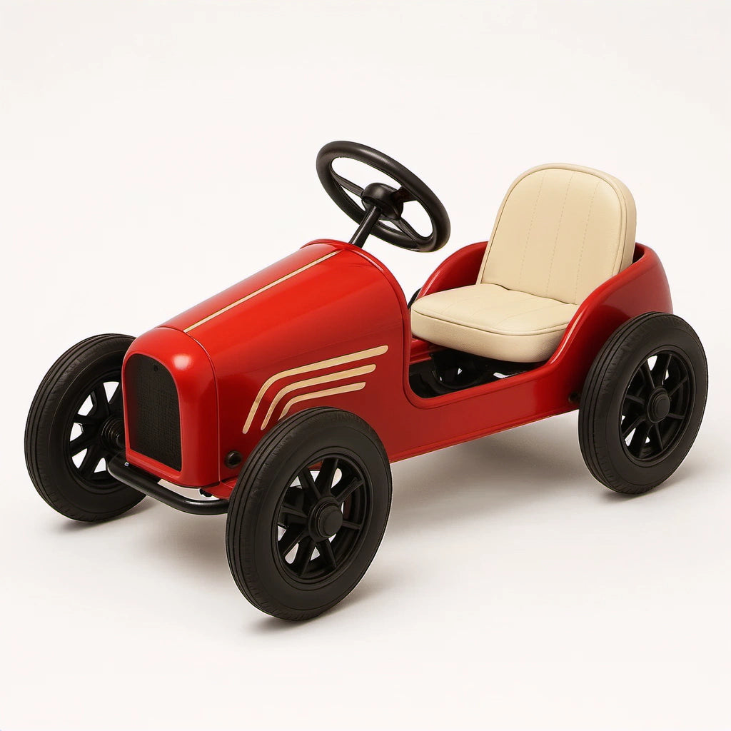 Kinder Tretauto Stahl Kunststoff Rot 90cm